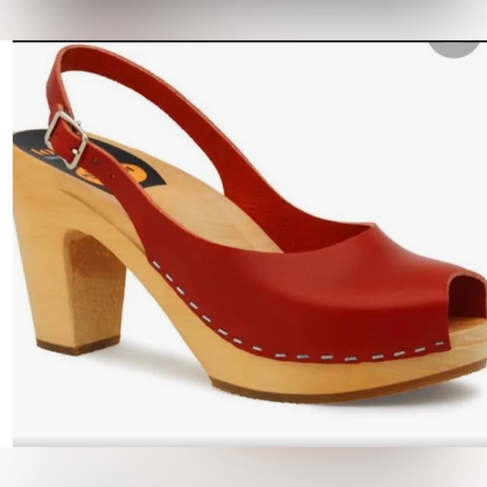 Swedish Hasbeens peep toe sling backs